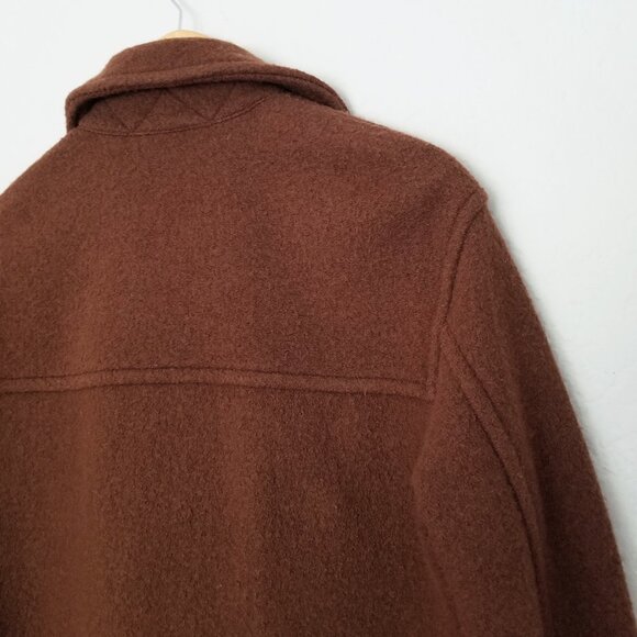 Aritzia Wilfred Free 100% Merino Wool The Ganna Shirt Jacket Shacket XXS Brown - Picture 15 of 16